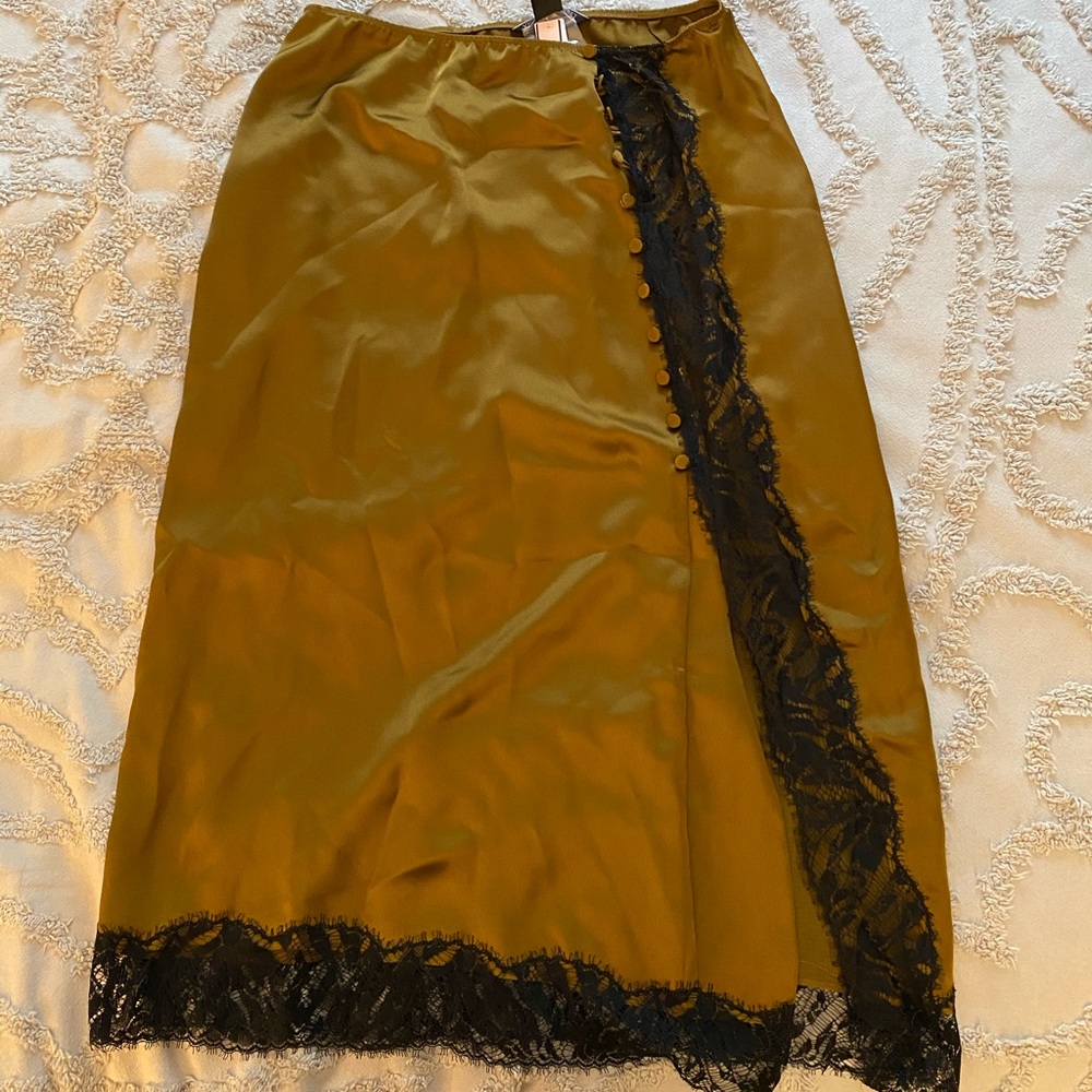 Victoria’s Sceret satin slit skirt